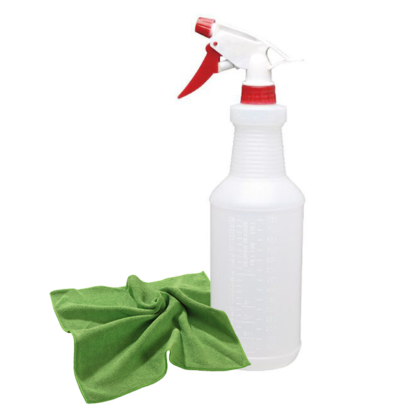 Spray Bottle and Rag