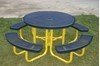 RHINO Perforated Thermoplastic Metal Round Picnic Table