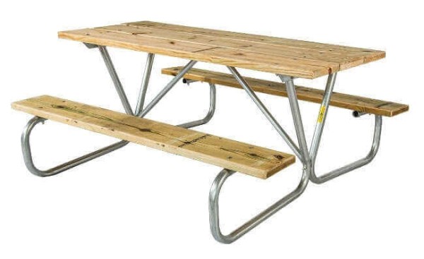 Commercial Wooden Picnic Table, Portable