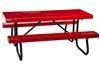 6 Ft. Fiberglass Picnic Table With Galvanized Welded Frame, Portable 