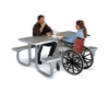 6 Ft. ADA Aluminum Picnic Table, Wheelchair Accessible