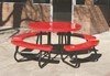 Round Fiberglass Picnic Table With Galvanized Steel Frame 