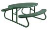 Oval Plastisol Picnic Table With Galvanized Steel Frame 