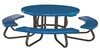 Round Children's Plastisol Coated Metal Picnic Table With Galvanized Frame 