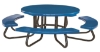 Round Children's Plastisol Coated Metal Picnic Table With Galvanized Frame 