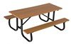 6 Ft. Heavy Duty Recycled Plastic Picnic Table With Welded Galvanized Frame 
