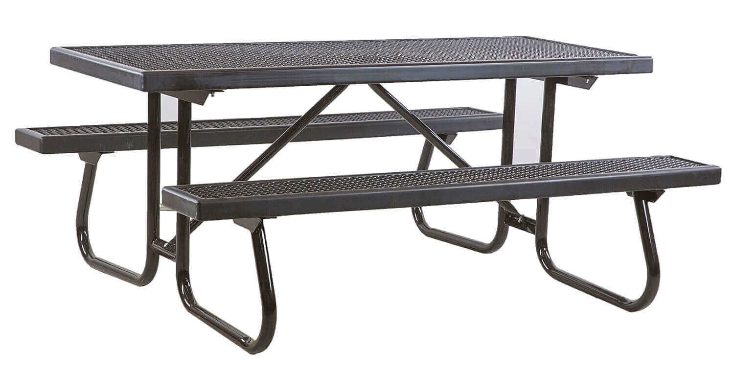 6 Ft. Plastisol Coated Metal Picnic Table with Galvanized Welded Frame
