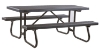 6 Ft. Plastisol Coated Metal Picnic Table with Welded Galvanized Frame