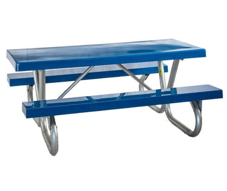 6 Ft. Heavy Duty Fiberglass Picnic Table with Bolted Galvanized Steel