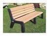 Evergreen Series Heavy Duty High Back Recycled Plastic Garden Bench - 4', 5', or 6'