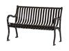 Iron Valley Park Bench - Powder Coated Steel with back - 4', 5', 6', or 8'