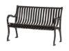 Iron Valley Park Bench - Powder Coated Steel with back - 4', 5', 6', or 8'