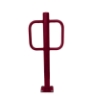 2 Space T-Post Plastisol Bike Rack - Burgundy