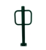 2 Space T-Post Plastisol Bike Rack - Green