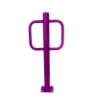 2 Space T-Post Plastisol Bike Rack - Purple