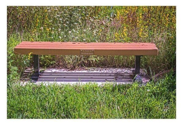 Flat Wooden Slat Park Bench Without Back