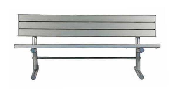 Portable Aluminum Slatted Park Bench with Galvanized Steel Frame - 6 or 8 ft.