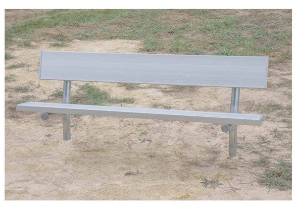 Stationary Aluminum Park Bench With Galvanized Steel Frame
