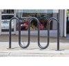 Heavy Duty 7 Space Single Loop Bike Rack, Powder Coated Steel 