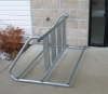 8 Space "W" Style Grid Style Bike Rack, Galvanized Steel