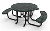 RHINO Wheelchair Accessible 46" Round Thermoplastic Polyolefin Coated Picnic Table