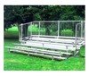4 Row Portable Aluminum Bleacher With Guardrails And Double Footboards