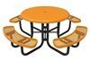 Picture of RHINO 46" Round Solid Top Thermoplastic Polyolefin Coated Picnic Table - Quick Ship