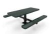 Picture of RHINO 6 ft. Thermoplastic Coated Steel Pedestal Picnic Table - Quick Ship