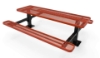 RHINO 8 ft. Thermoplastic Polyolefin Coated Double Pedestal Picnic Table