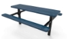 RHINO 8 ft. Thermoplastic Polyolefin Coated Double Pedestal Picnic Table