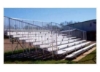 8 Row Portable Aluminum Bleacher with Guardrails and Double Footboards