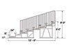 8 Row Portable Aluminum Bleacher with Guardrails and Double Footboards_2