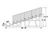 10 Row Portable Aluminum Bleacher with Guardrails and Double Footboards_2