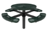 Picture of RHINO 46" Round Thermoplastic Coated Steel Pedestal Picnic Table - Quick Ship