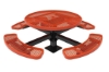 Picture of RHINO 46" Round Thermoplastic Coated Steel Pedestal Picnic Table - Quick Ship