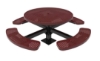 Picture of RHINO 46" Round Thermoplastic Coated Steel Pedestal Picnic Table - Quick Ship