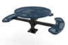 Picture of RHINO 46" Round Wheelchair Accessible Thermoplastic Coated Steel Pedestal Picnic Table - Quick Ship 