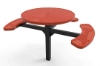 Picture of RHINO 46" Round Wheelchair Accessible Thermoplastic Coated Steel Pedestal Picnic Table - Quick Ship 