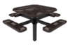 Picture of RHINO 46" Octagon Thermoplastic Coated Steel Pedestal Picnic Table - Quick Ship