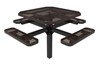 Picture of RHINO 46" Octagon Thermoplastic Polyolefin Coated Pedastal Picnic Table - Quick Ship