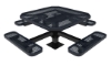 Picture of RHINO 46" Octagon Thermoplastic Coated Steel Pedestal Picnic Table - Quick Ship