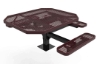 Picture of RHINO 46" x 54" Octagon ADA Compliant Thermoplastic Coated Expanded Steel Pedestal Picnic Table