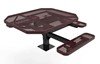 Picture of RHINO 46" x 54" Octagon ADA Compliant Thermoplastic Polyolefin Coated Pedastal Picnic Table - Quick Ship