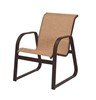 Cabo Sled Base Dining Chair - Commercial Aluminum Frame with Sling Fabric
