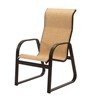Cabo Sled Base Dining Chair - Commercial Aluminum Frame with Sling Fabric