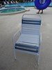 St. Maarten Vinyl Strap Dining Chair - Commercial Aluminum Frame