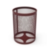 RHINO 32 Gallon Thermoplastic Expanded Steel Receptacle with Dome Top and Liner