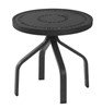Round Punched Aluminum Side Table With Commercial Aluminum Frame