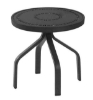 Round Punched Aluminum Side Table With Commercial Aluminum Frame