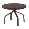 Round Punched Aluminum Side Table With Commercial Aluminum Frame